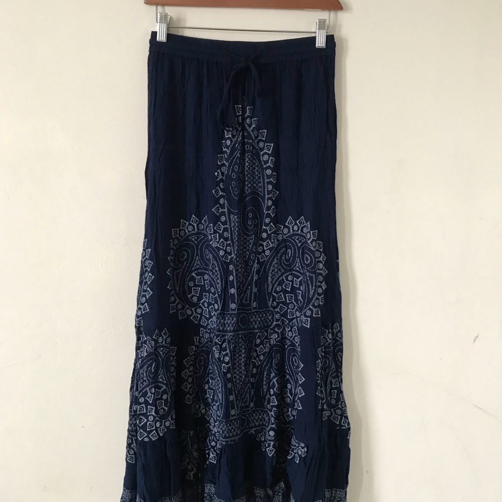 Navy maxi skirt